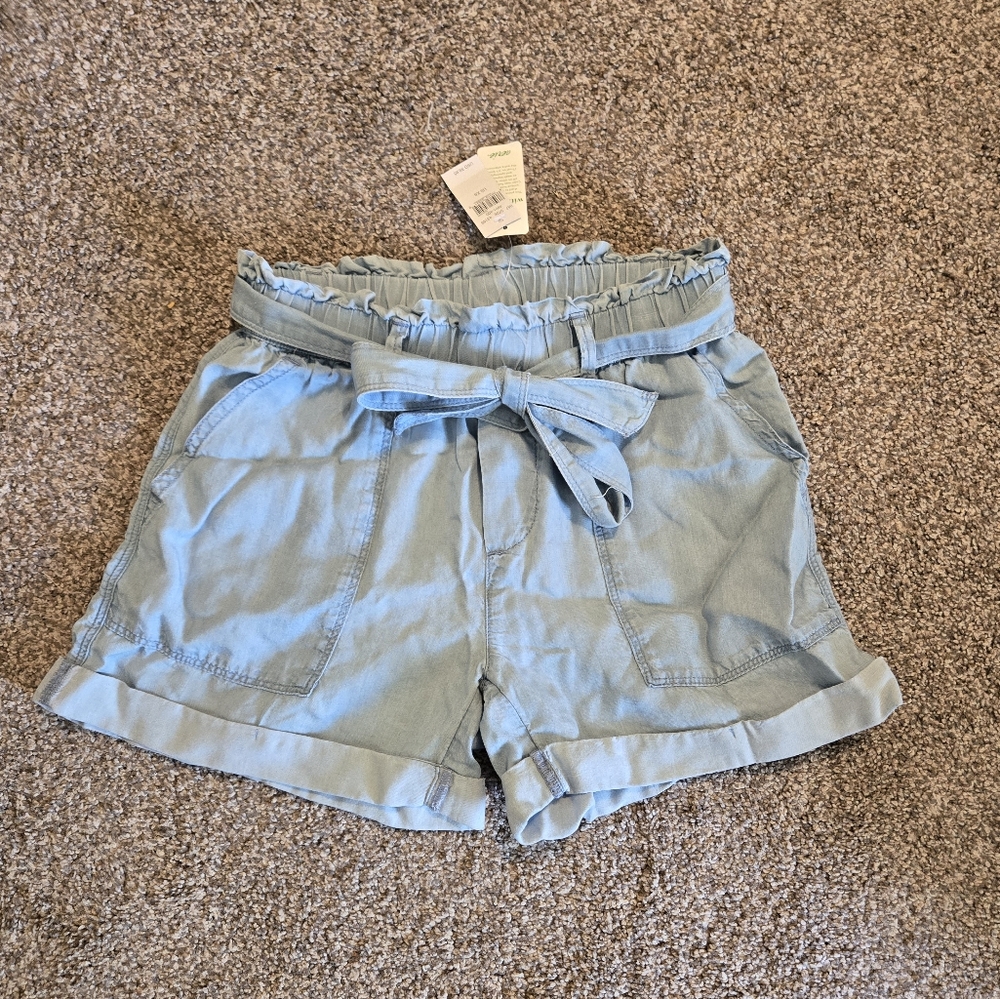 Brand new!! NWT American Eagle Aerie blue chambray denim shorts & belt size xs